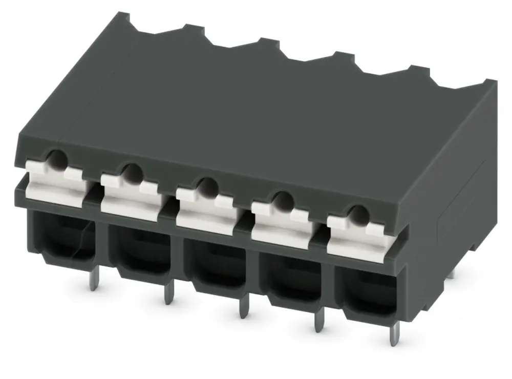 Borne para PCB Phoenix Contact, paso 3.81mm, 13.5A, de color Negro, montaje Montaje en orificio pasante, terminación | 18...