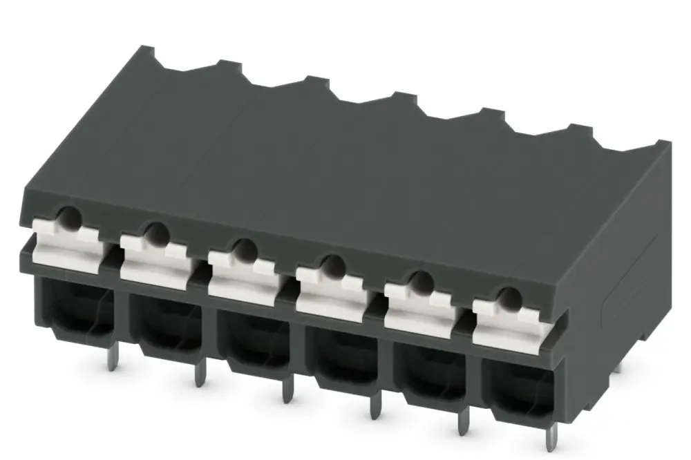 Borne para PCB Phoenix Contact, paso 3.81mm, 13.5A, de color Negro, montaje Montaje en orificio pasante, terminación | 18...