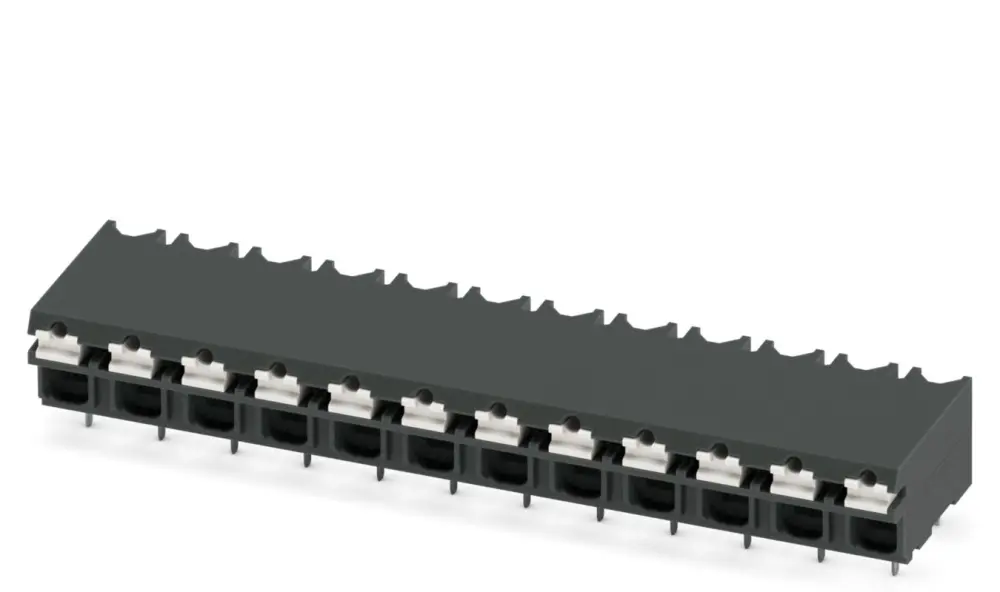 Borne para PCB Phoenix Contact, paso 5mm, 13.5A, de color Negro, montaje Montaje en orificio pasante, terminación | 1823078