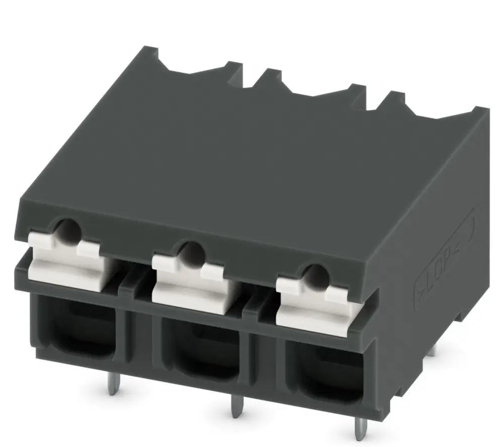 Borne para PCB Phoenix Contact, paso 5mm, 13.5A, de color Negro, montaje Montaje en orificio pasante, terminación | 1822985