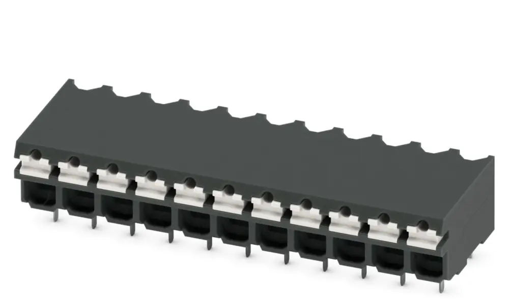 Borne para PCB Phoenix Contact, paso 3.81mm, 13.5A, de color Negro, montaje Montaje en orificio pasante, terminación | 18...