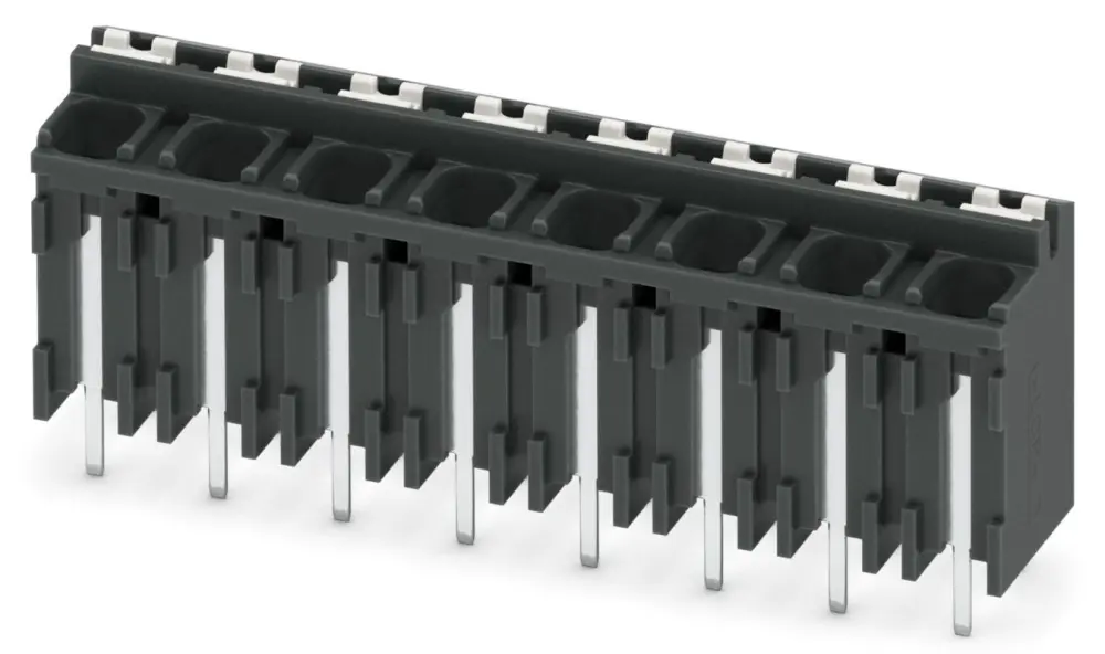 Borne para PCB Phoenix Contact, paso 5mm, 13.5A, de color Negro, montaje Montaje en orificio pasante, terminación | 1822590