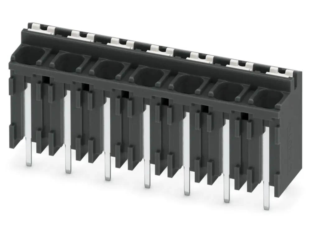 Borne para PCB Phoenix Contact, paso 5mm, 13.5A, de color Negro, montaje Montaje en orificio pasante, terminación | 1822587