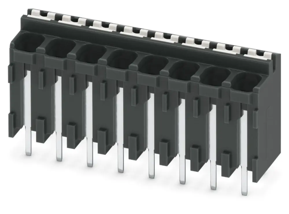 Borne para PCB Phoenix Contact, paso 3.81mm, 13.5A, de color Negro, montaje Montaje en orificio pasante, terminación | 18...