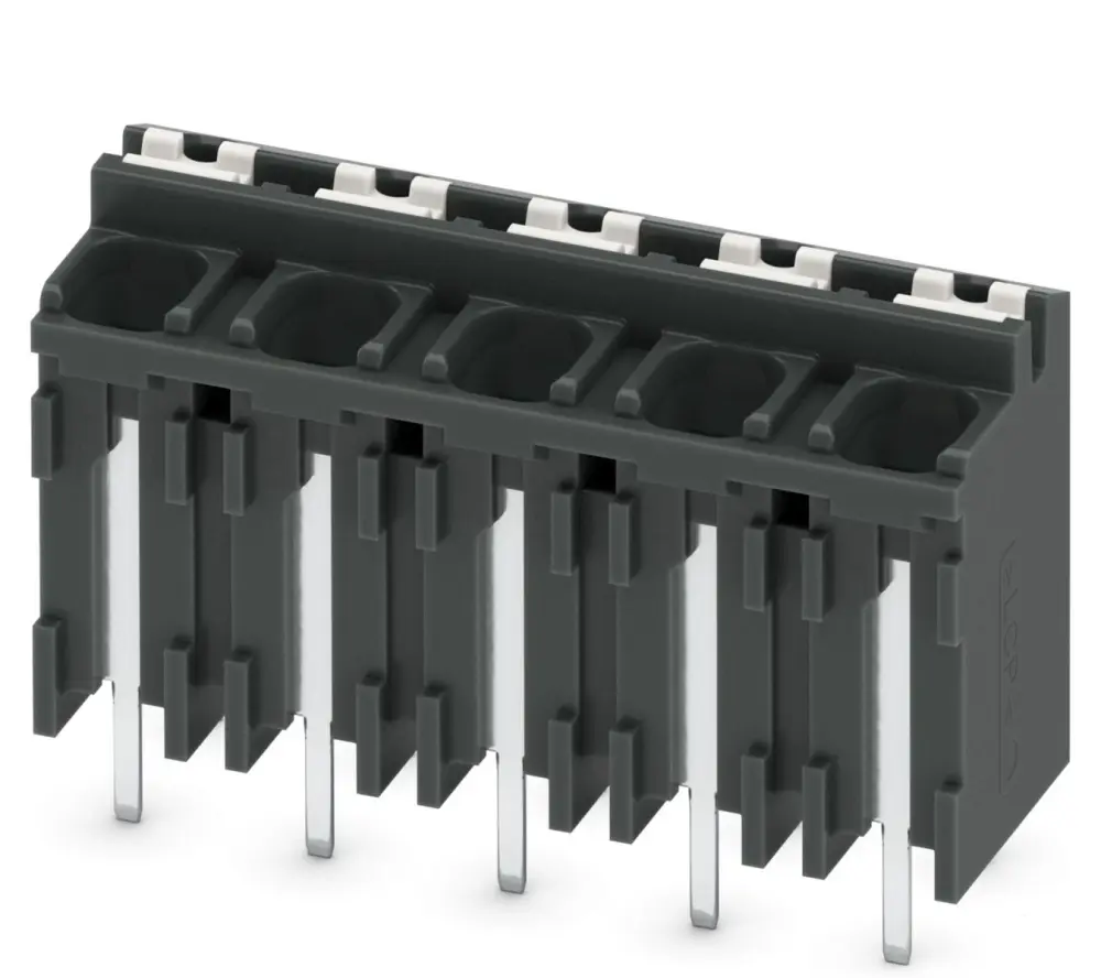 Borne para PCB Phoenix Contact, paso 5mm, 13.5A, de color Negro, montaje Montaje en orificio pasante, terminación | 1822561