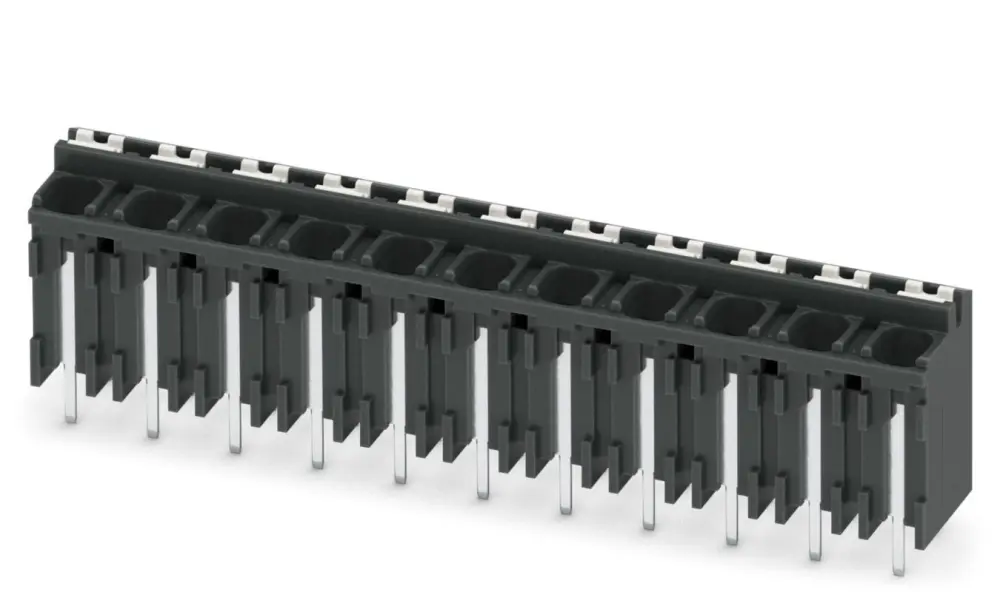 Borne para PCB Phoenix Contact, paso 5.08mm, 13.5A, de color Negro, montaje Montaje en orificio pasante, terminación | 18...