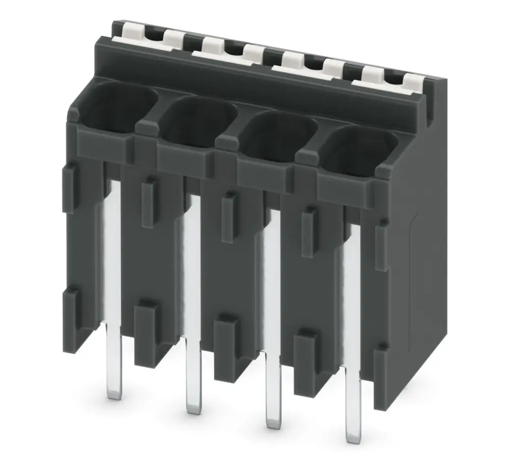 Borne para PCB Phoenix Contact, paso 3.81mm, 13.5A, de color Negro, montaje Montaje en orificio pasante, terminación | 18...