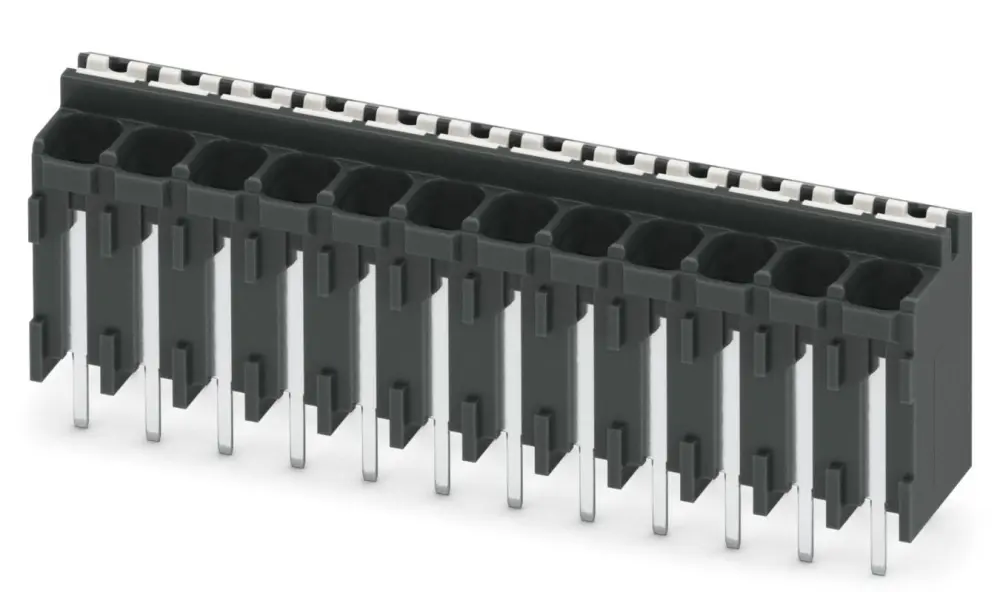 Borne para PCB Phoenix Contact, paso 3.5mm, 13.5A, de color Negro, montaje Montaje en orificio pasante, terminación | 182...