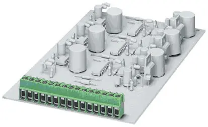 Borne para PCB Phoenix Contact de 4 vías, paso 5mm, 32A, de color Verde, montaje Montaje en orificio pasante, | 1935792