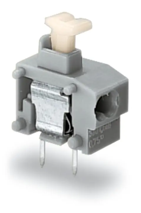 Borne para PCB Macho WAGO de 1 ví , paso 7.5/7.62mm, montaje Montaje en orificio pasante, terminación Cable presión | 2...