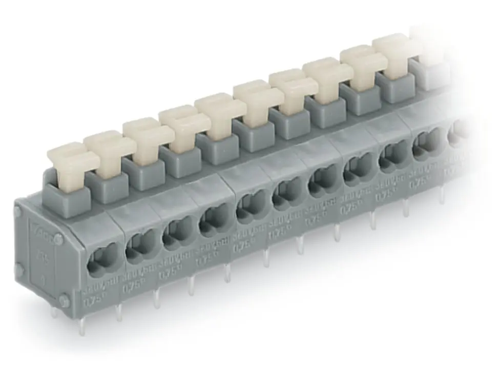 Borne para PCB Macho WAGO de 12 vías , paso 5/5.08mm, montaje Montaje en orificio pasante, terminación Cable presión | ...