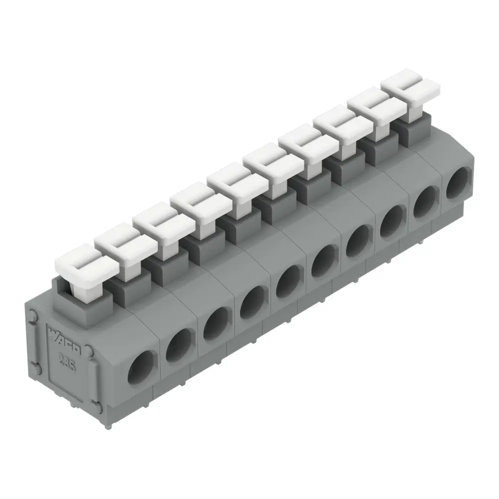 Borne para PCB Macho WAGO de 10 vías , paso 5/5.08mm, montaje Montaje en orificio pasante, terminación Abrazadera de | 2...