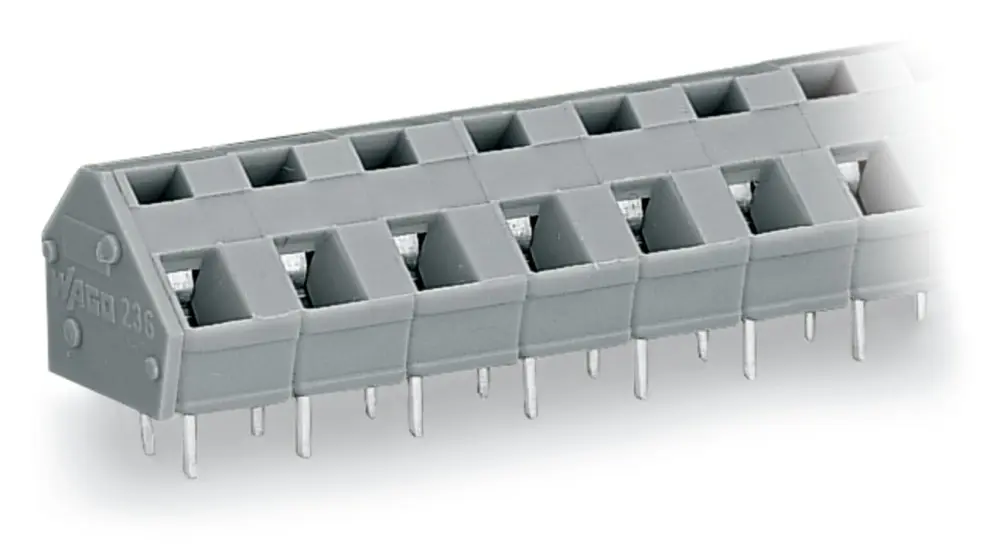 Borne para PCB Macho WAGO de 8 vías , paso 7.5/7.62mm, montaje Montaje en orificio pasante, terminación Abrazadera de | ...