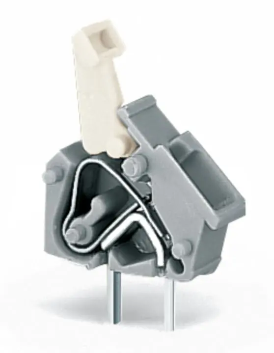 Conector de PCB Macho WAGO de 1 ví , paso 5/5.08mm, montaje Montaje en orificio pasante, terminación Encajado | 256-747