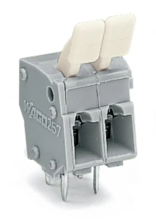 Conector de PCB Macho WAGO de 2 vías en 2 filas, paso 5/5.08mm, montaje Montaje en orificio pasante, terminación | 257-4...