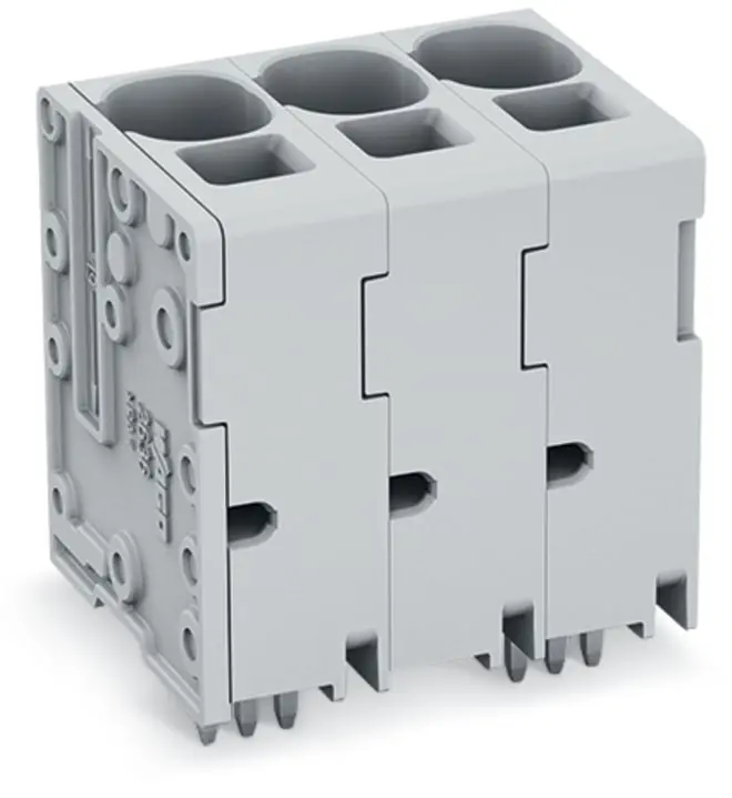 Conector de PCB Macho WAGO de 3 vías , paso 10mm, montaje Borne pasante, terminación Abrazadera de caja de encaje | 2636...