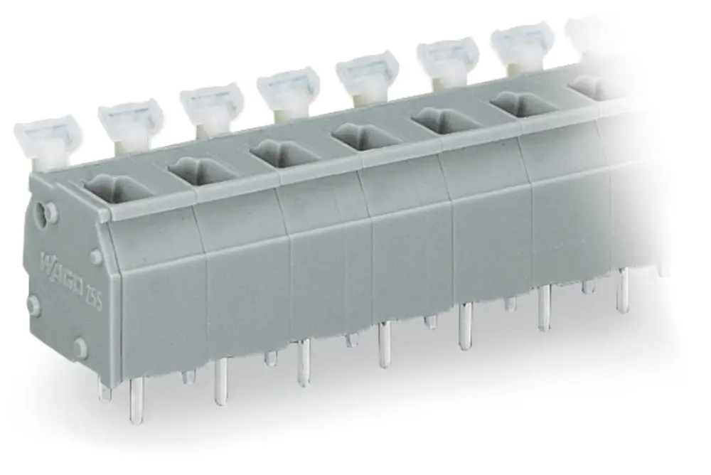 Conector de PCB Macho WAGO de 6 vías , paso 7.5/7.62mm, montaje Montaje en orificio pasante, terminación Pulsador | 255-506