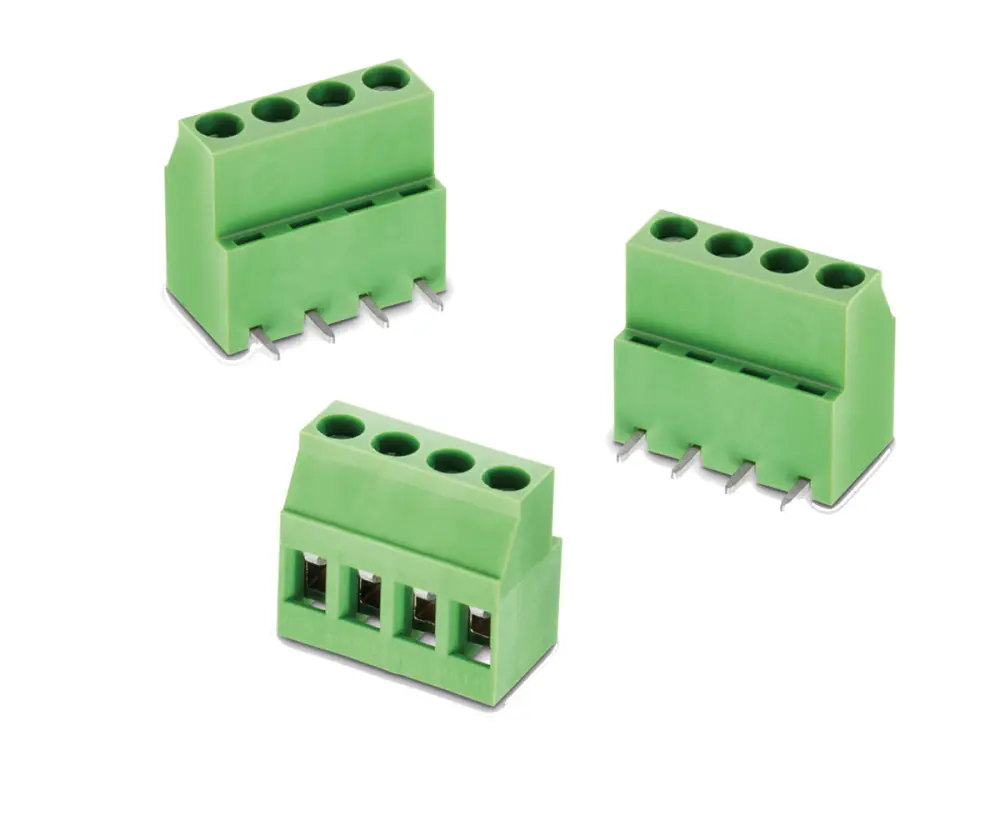 Borne para PCB Macho Wurth Elektronik de 4 vías , paso 5.08mm, 16A, de color Verde, montaje en PCB, terminación Soldador...