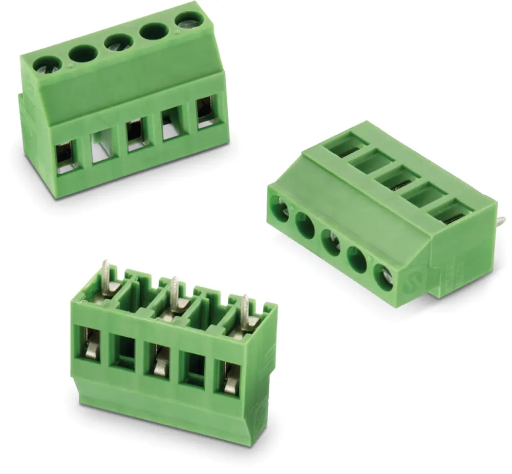 Borne para PCB Macho Wurth Elektronik de 3 vías , paso 10.16mm, 16A, de color Verde, montaje en PCB, terminación | 6.912...