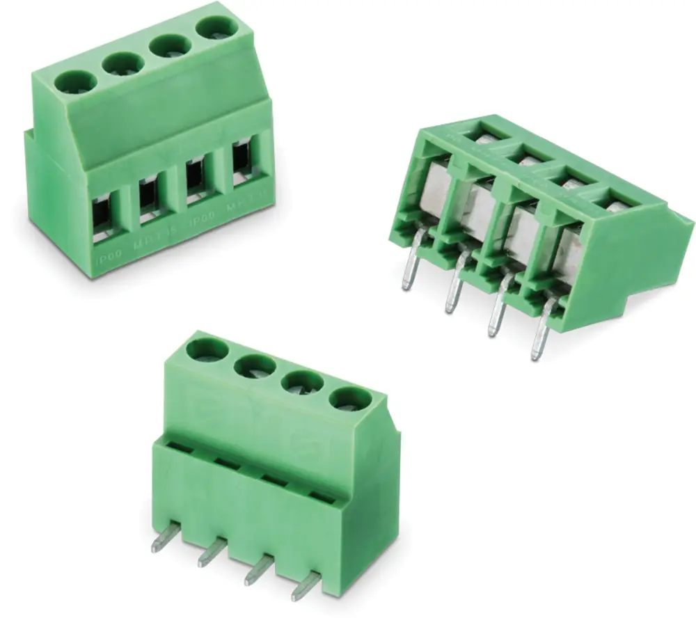 Borne para PCB Macho Wurth Elektronik de 8 vías , paso 5mm, 16A, de color Verde, montaje en PCB, terminación Soldador | ...