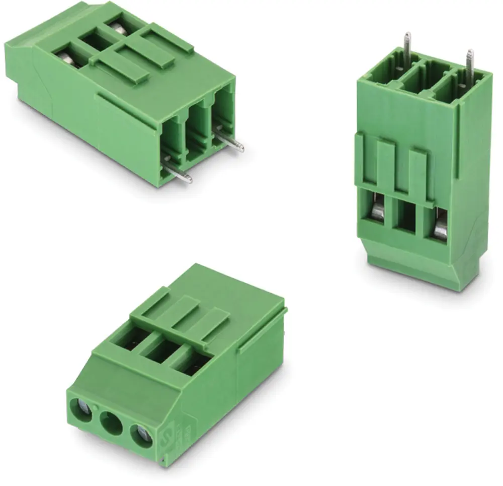 Borne para PCB Macho Wurth Elektronik de 1 ví , paso 10.16mm, 20A, de color Verde, montaje en PCB, terminación Soldador ...