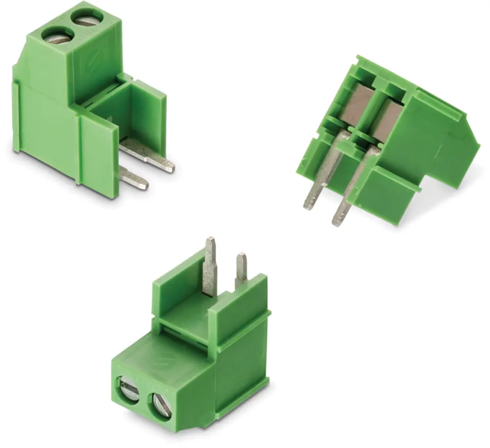 Borne para PCB Macho Wurth Elektronik de 2 vías , paso 5mm, 16A, de color Verde, montaje en PCB, terminación Soldador | ...