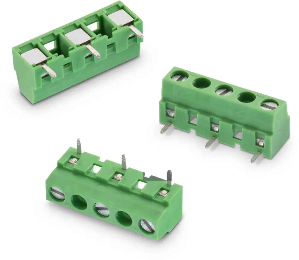 Borne para PCB Wurth Elektronik de 6 vías , paso 10.16mm, 14A, de color Verde, montaje Montaje en orificio pasante, | 6.9...
