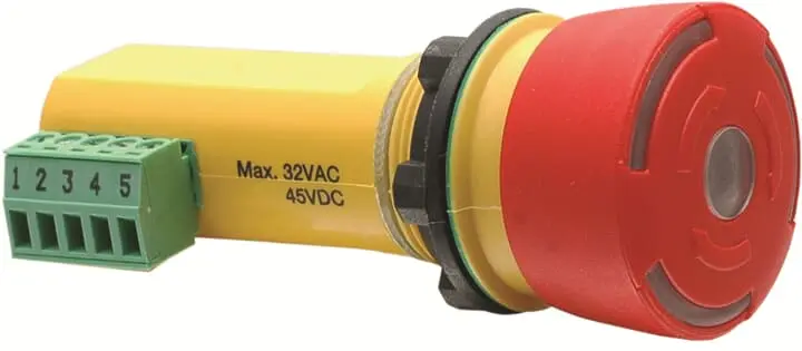 Seta de emergencia ABB, 2 NC, montaje en panel, Ø de montaje 22.5mm | 2TLA030054R0100 INCA 1