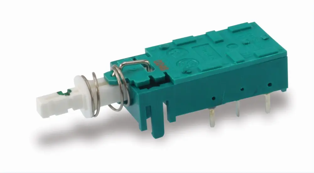 Interruptor de Botón Pulsador C & K, color de botón Blanco, DPST, Enclavamiento, 6 250 V ac, 100 V dc, 250V ac, | NE...