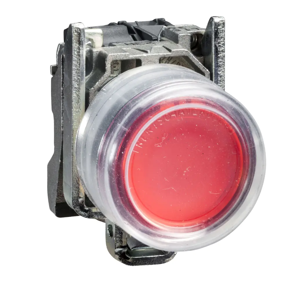 Pulsador Schneider Electric Harmony XB4, color de botón Rojo, SPST, Montaje en Panel, IP66, IP67 | XB4BP42EX