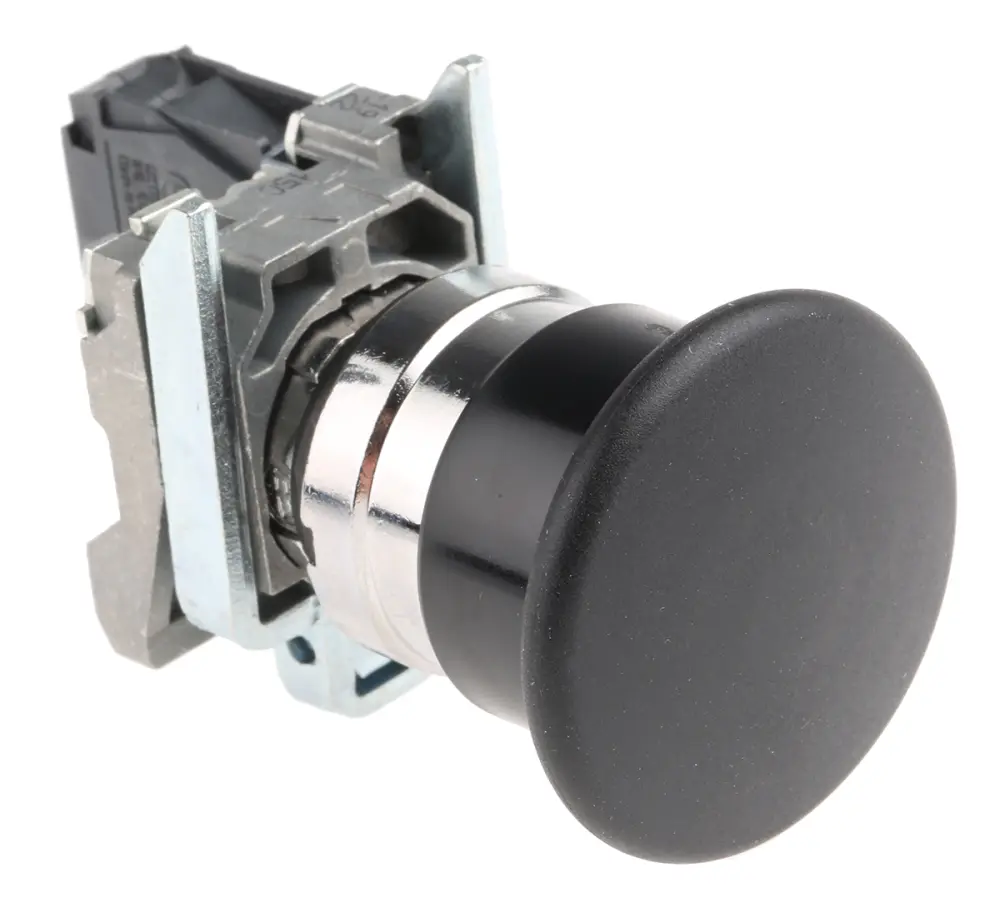 Pulsador Schneider Electric Harmony XB4, color de botón Negro, SPST, Montaje en Panel, Índices de protección IP66, IP69...