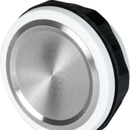 Interruptor de Botón Pulsador Schurter MSS 19, SPST LA, Enclavamiento, 60V dc, Montaje en Panel, IP67 | 3-126-740