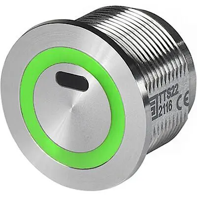 Interruptor de Botón Pulsador Schurter TTS, SPST, acción momentánea, 60V dc, Montaje en Panel, IP67, iluminado | 3-131-894