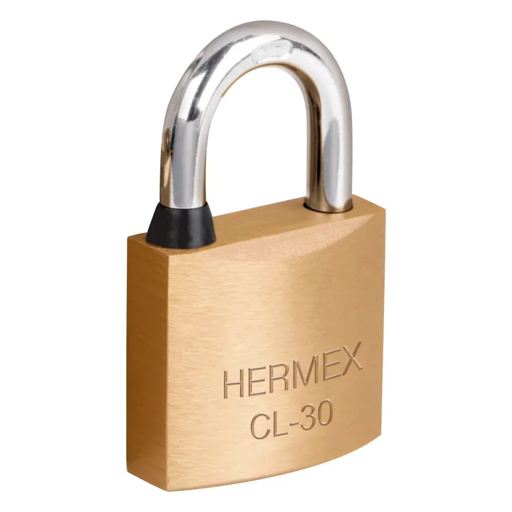 Candado De Latón 30 mm Gancho Pequeño En Blíster, Hermex 43427