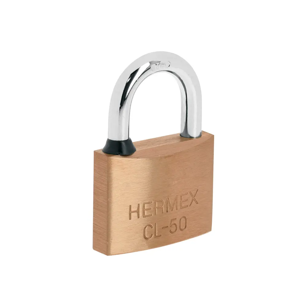 Compatible Universal Candado De Latón 50 mm Gancho Reducido En Blíster, Hermex 43430