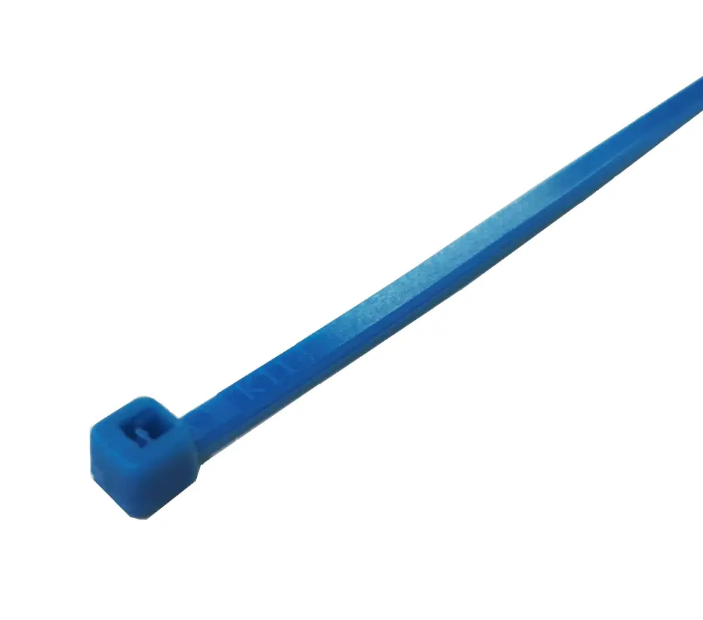 Brida de Nylon 66 Azul, 203mm x 2,5 mm, No desmontable