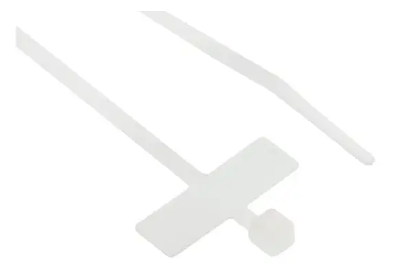 Brida de Nylon 66 Blanco, 100mm x 2,5 mm, No desmontable