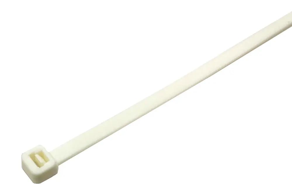 Brida de Nylon 66 Blanco, 100mm x 2,5 mm, No desmontable