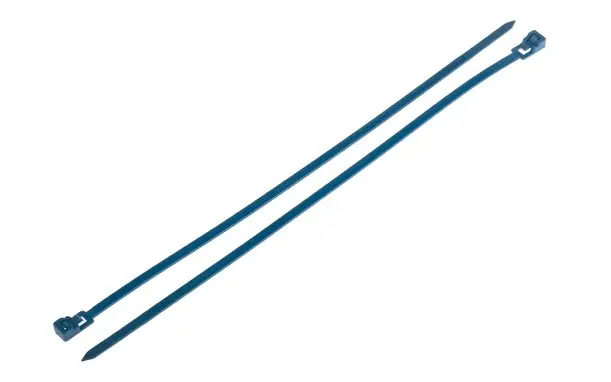 Brida de Nylon magnético detectable Azul, 250mm x 4,5mm, Desmontable