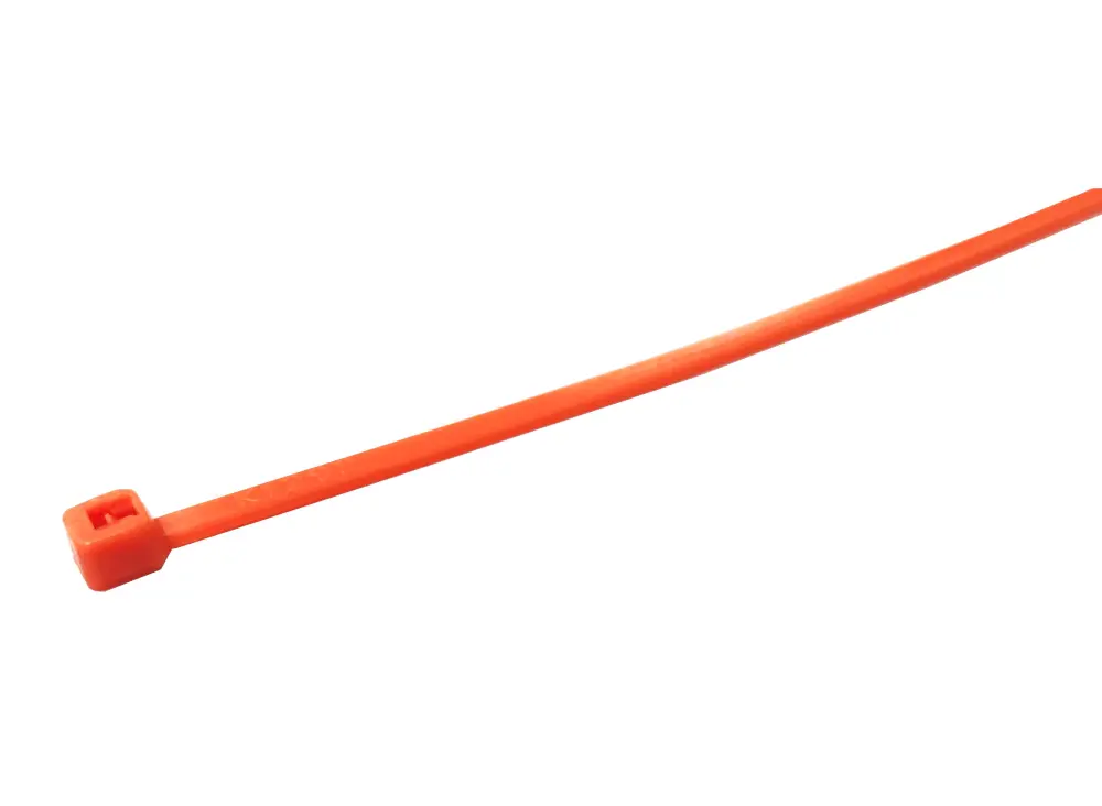 Brida de Nylon 66 Naranja, 203mm x 2,5 mm, No desmontable