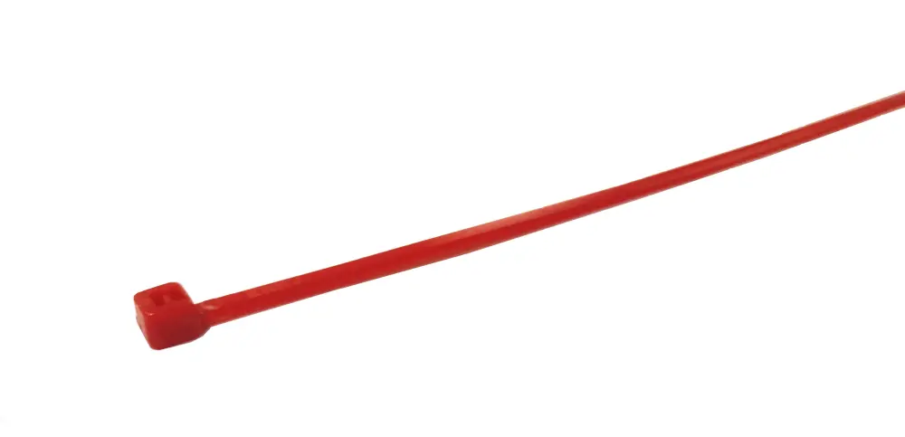 Brida de Nylon 66 Rojo, 100mm x 2,5 mm, No desmontable