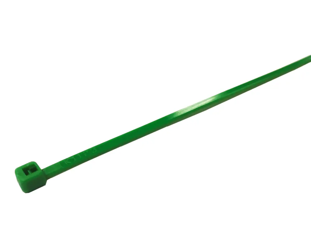 Brida de Nylon 66 Verde, 100mm x 2,5 mm, No desmontable