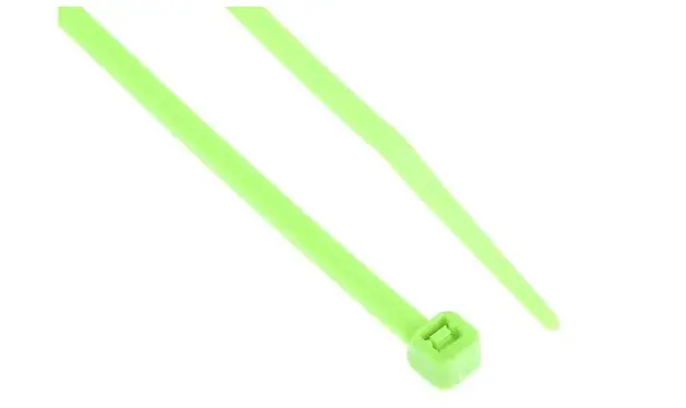 Brida de Nylon 66 Verde, 203mm x 3,6 mm, No desmontable
