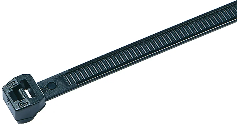 Brida HellermannTyton T50LOS-HS de Poliamida 6,6 (PA66) Negro, 150mm x 4.6 mm, Dentado exterior | 118-05850 T50SOS-PA66HS-BK
