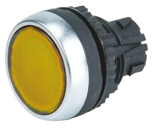 Cabezal de pulsador BACO serie BACO, Ø 22mm, de color Amarillo, Retorno por Resorte, IP66 | L21AH40