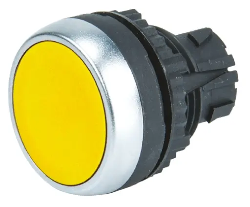 Cabezal de pulsador BACO serie BACO, Ø 22mm, de color Amarillo, Retorno por Resorte, IP66 | L21AA04