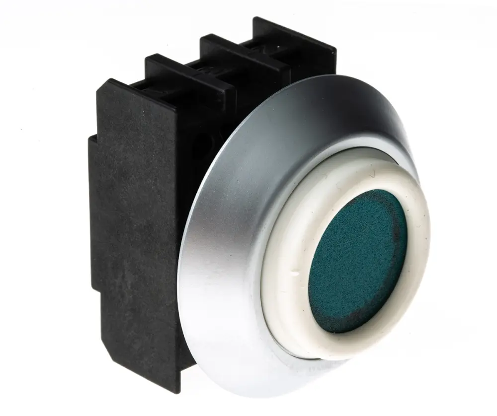 Cabezal de pulsador Schmersal serie Elan, Ø 22mm, de color Verde, IP69K | NDL GN