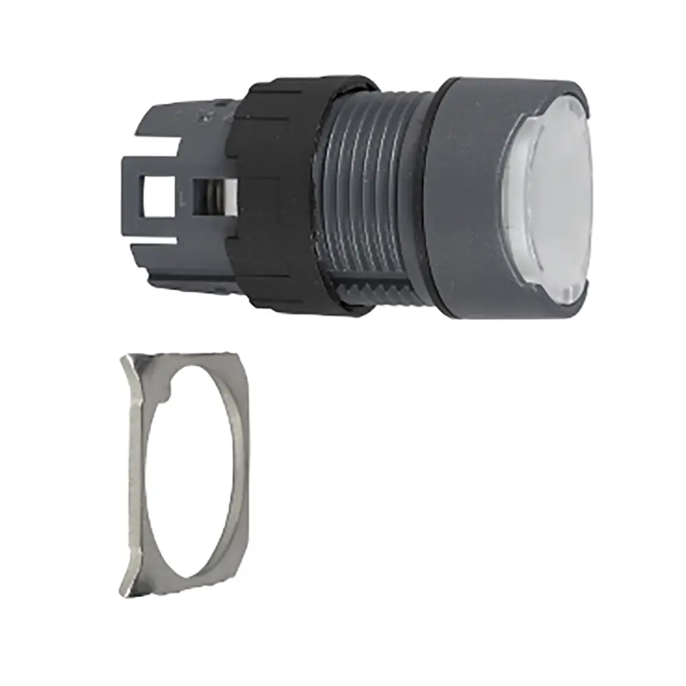 Cabezal de pulsador Schneider Electric serie Harmony XB6, Ø 16mm, de color Verde, Retorno por Resorte, IP65 | ZB6AE3