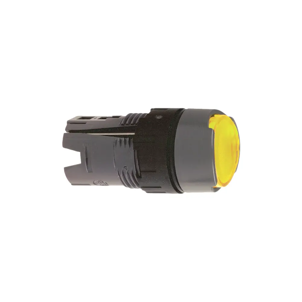 Cabezal de pulsador Schneider Electric serie Harmony XB6, Ø 16mm, de color Amarillo, Retorno por Resorte, IP65 | ZB6AW5