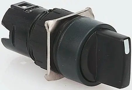 ZB6AD27 Schneider Electric, 3 Posiciones, Mango estándar negro, Retorno de resorte desde la izquierda al centro